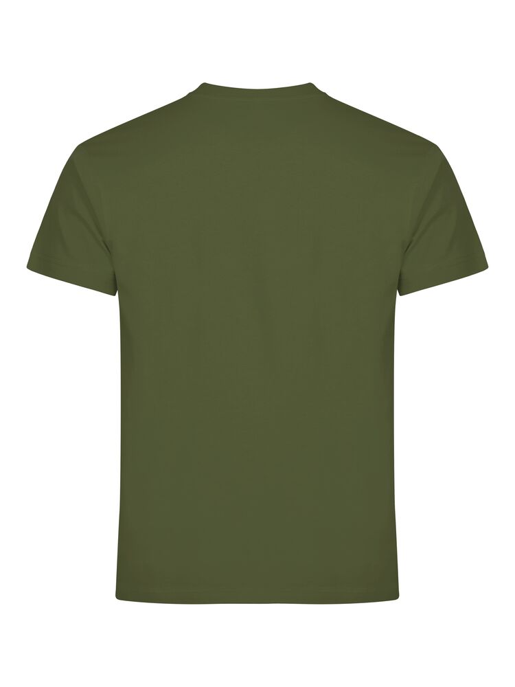 Clique Basic-T legergroen achterkant