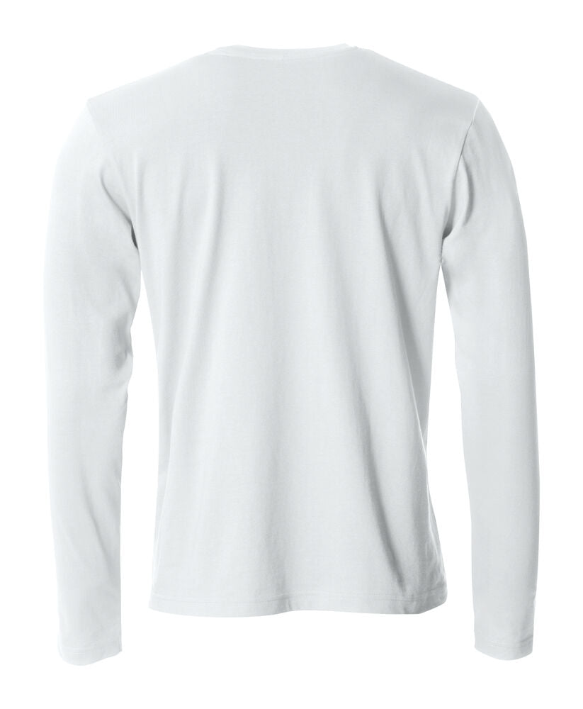 Clique Basic-T L/S Heren wit achterkant