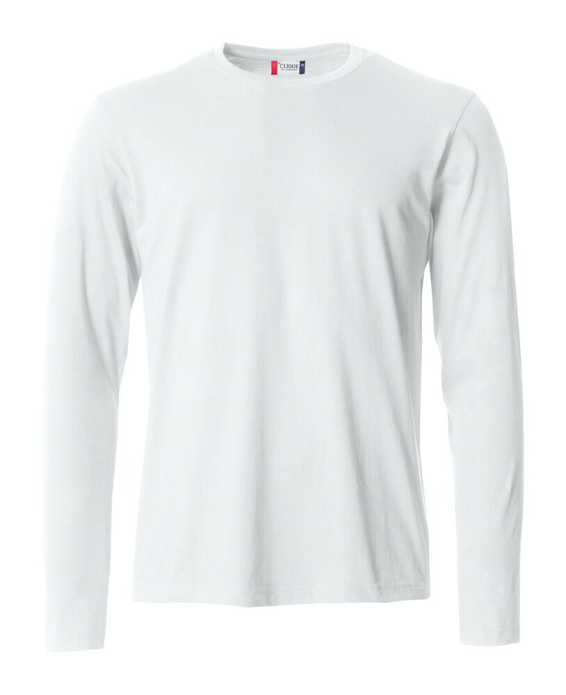 Clique Basic-T L/S Heren wit