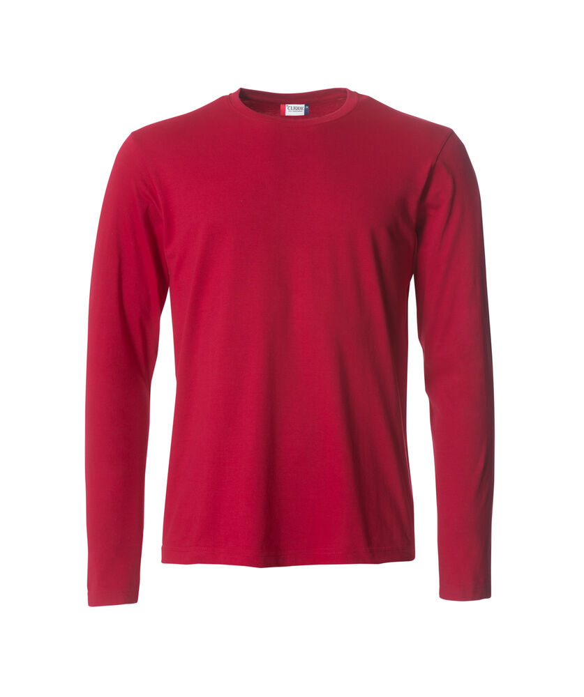 Clique Basic-T L/S Heren rood