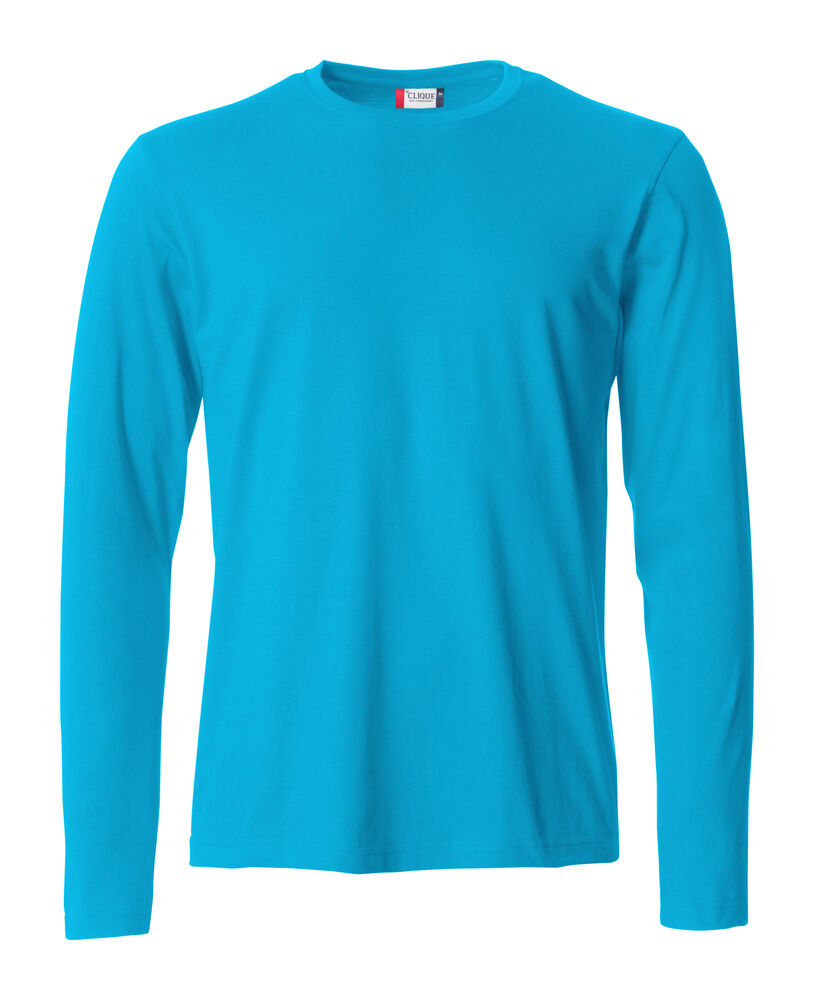 Clique Basic-T L/S Heren turquoise
