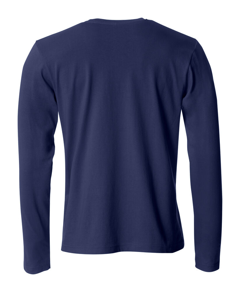 Clique Basic-T L/S Heren dark navy achterkant