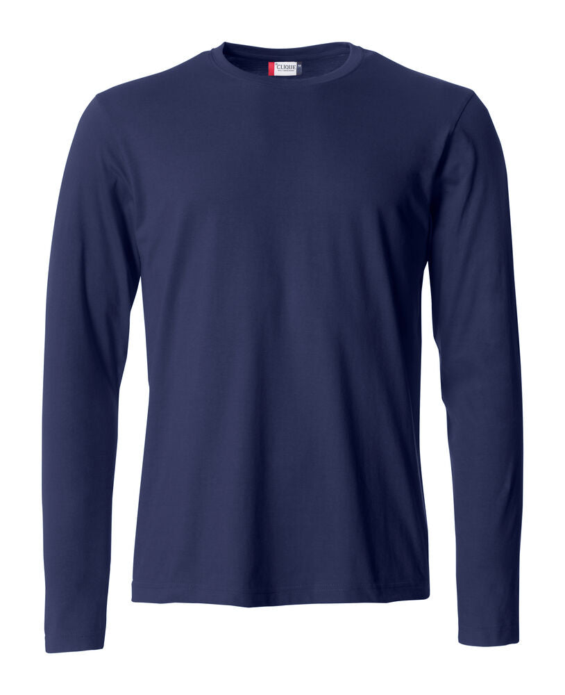 Clique Basic-T L/S Heren dark navy