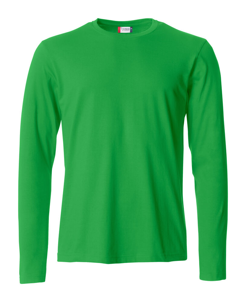 Clique Basic-T L/S Heren appelgroen