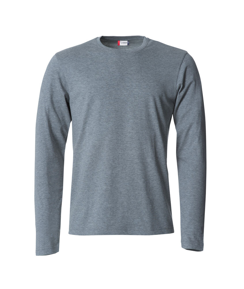 Clique Basic-T L/S Heren grijsmelange