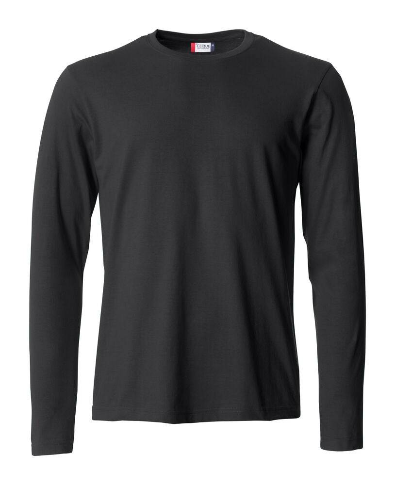 Clique Basic-T L/S Heren zwart