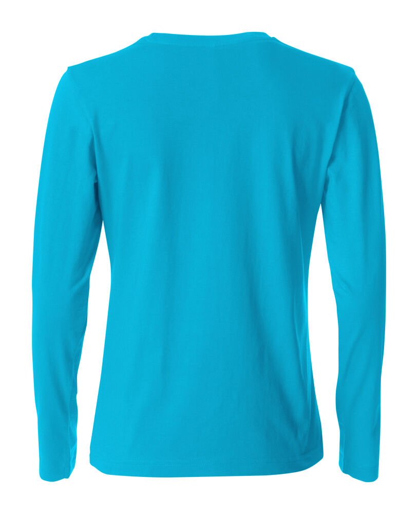 Clique Basic-T L/S Dames turquoise achterkant