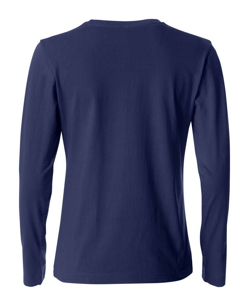 Clique Basic-T L/S Dames dark navy achterkant