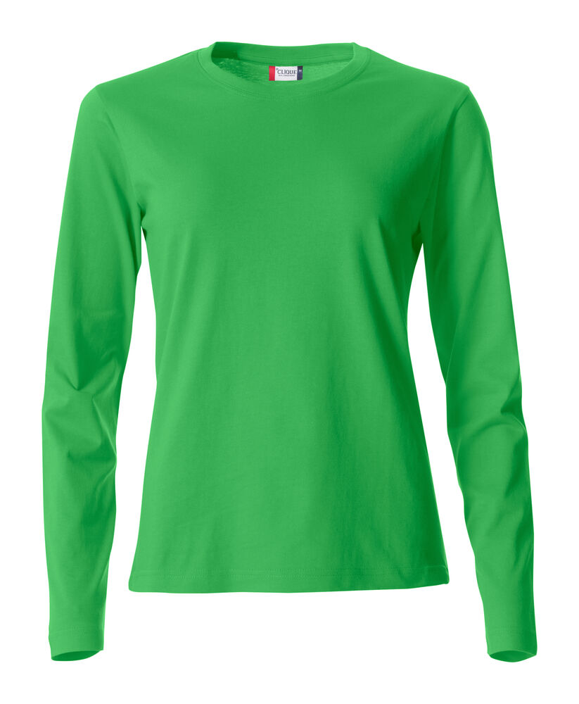 Clique Basic-T L/S Dames appelgroen