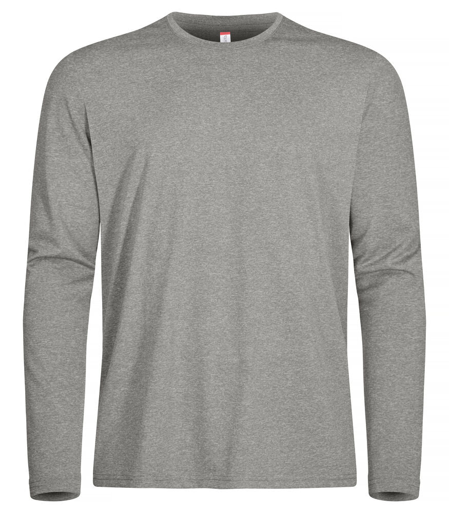 Clique Basic Active-T LS Heren grijsmelange