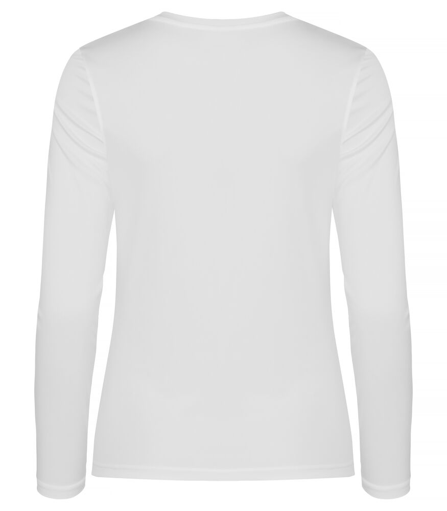 Clique Basic Active-T LS Dames wit achterkant