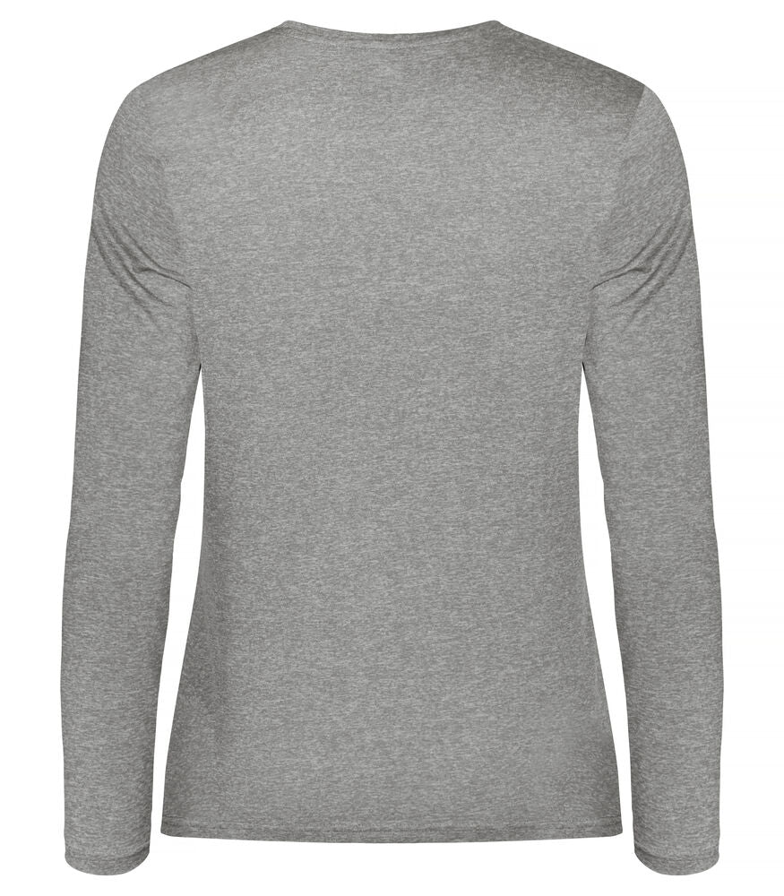 Clique Basic Active-T LS Dames grijsmelange achterkant