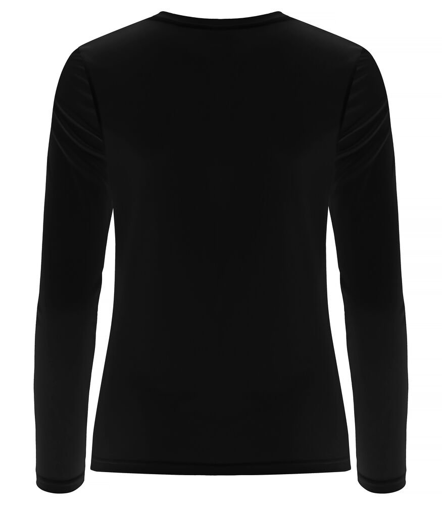 Clique Basic Active-T LS Dames zwart achterkant