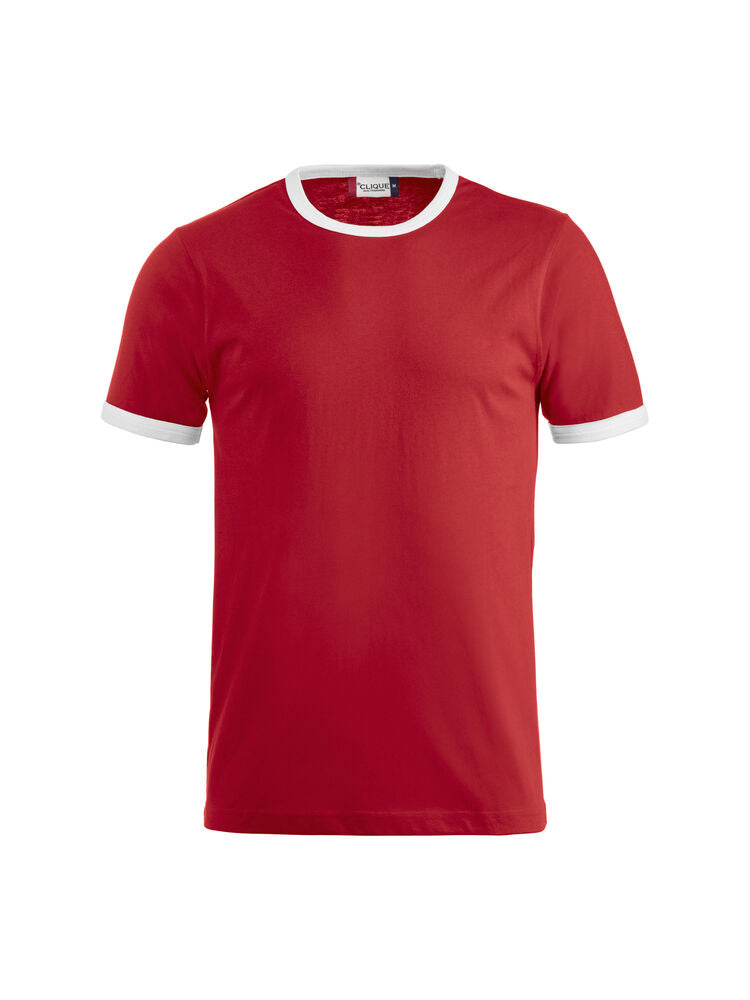 Clique Nome T-shirt rood/wit