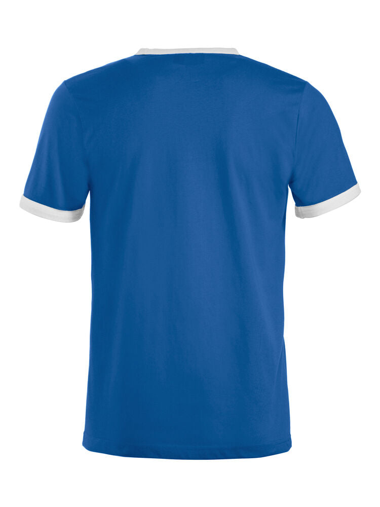 Clique Nome T-shirt kobalt/wit achterkant