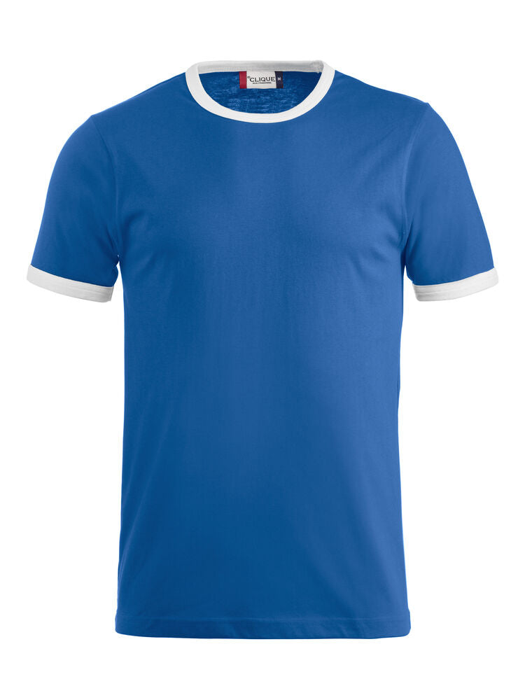 Clique Nome T-shirt kobalt/wit