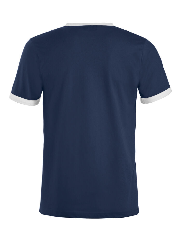 Clique Nome T-shirt navy/wit achterkant