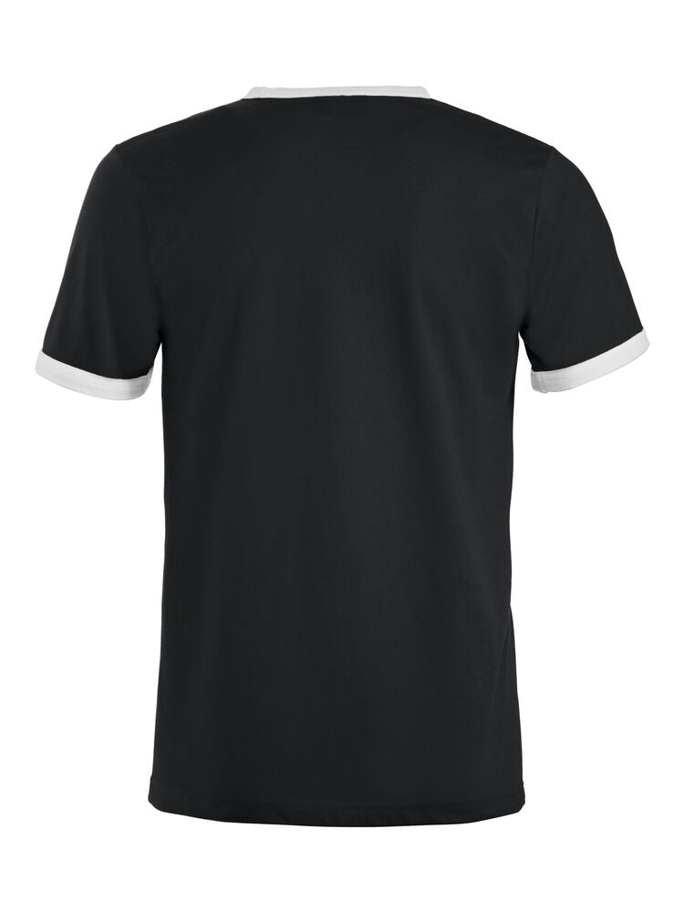 Clique Nome T-shirt zwart/wit achterkant