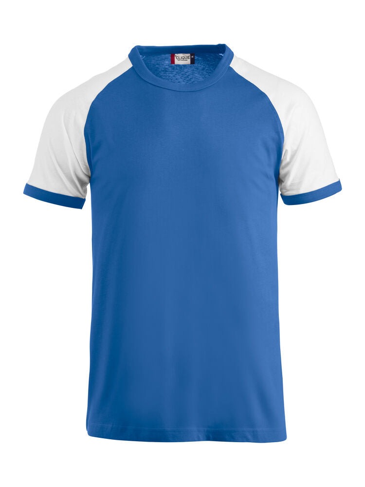 Clique Raglan Tee kobalt/wit