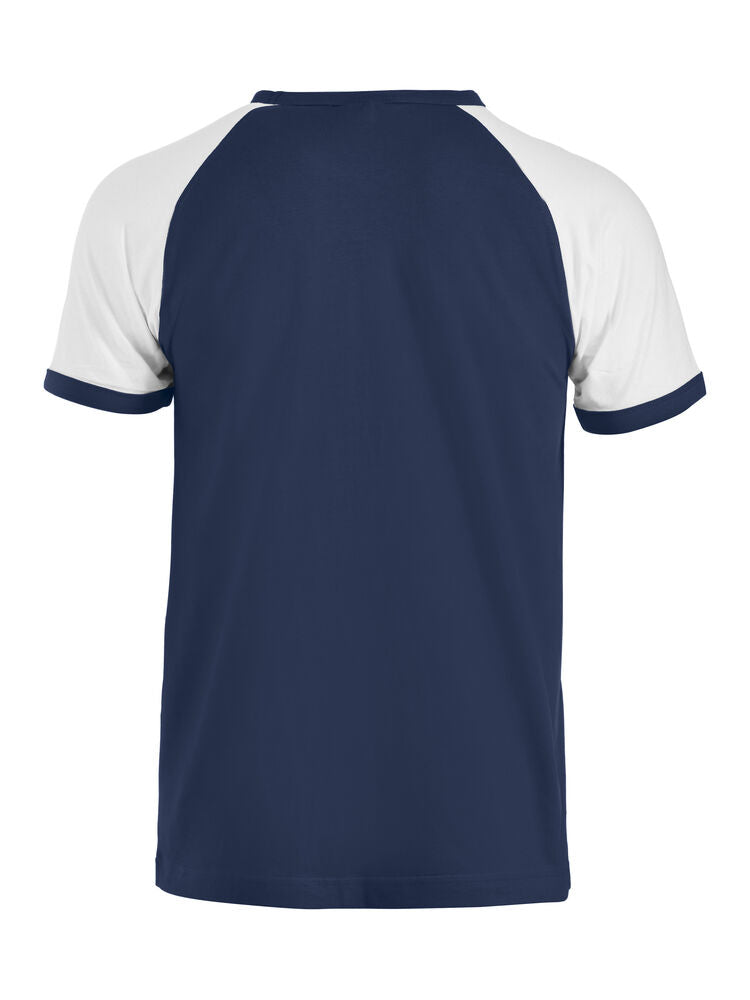 Clique Raglan Tee navy/wit achterkant
