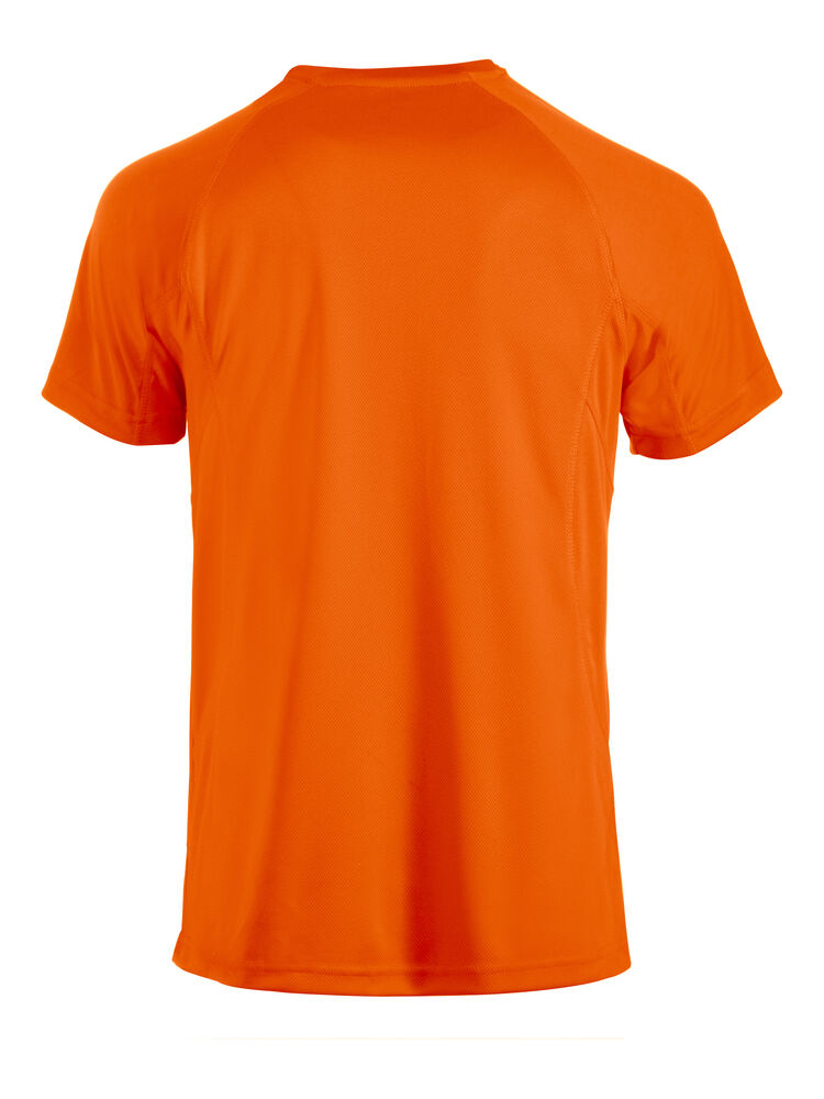 Clique Premium Active-T Heren signaaloranje achterkant