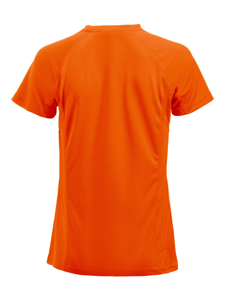 Clique Premium Active-T Dames signaaloranje achterkant