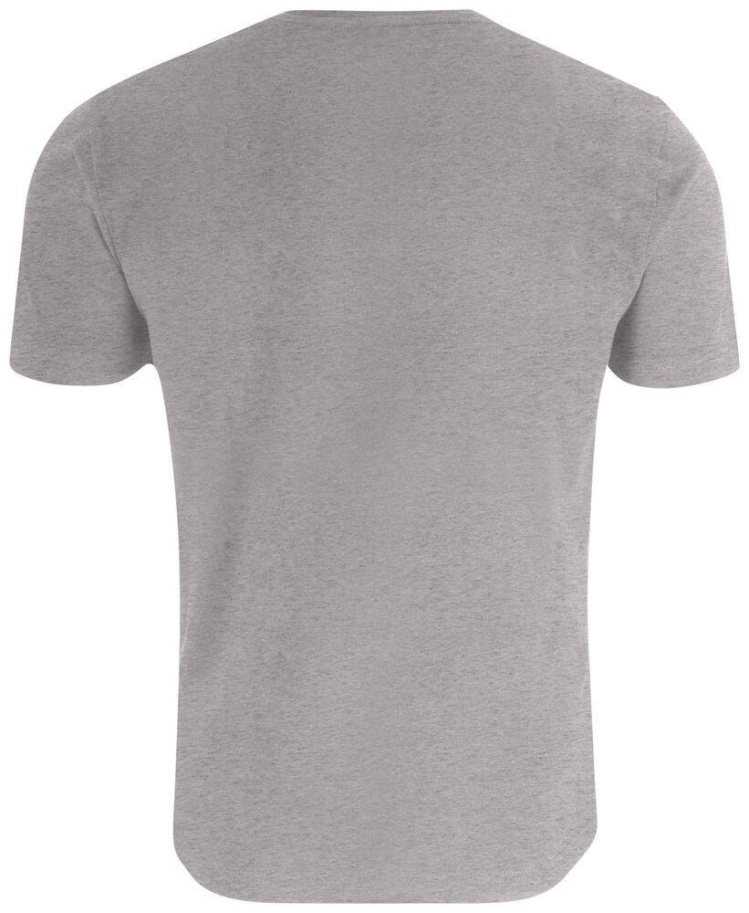 Clique Premium Fashion-T Heren grijsmelange achterkant