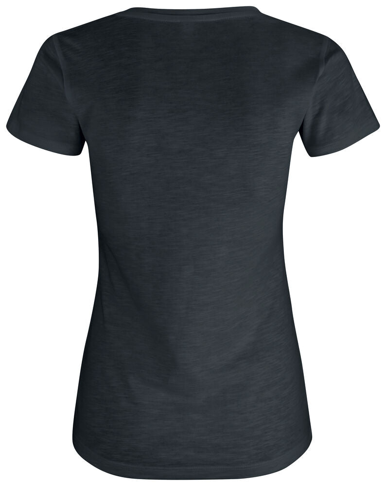 Clique Slub-T Dames zwart achterkant