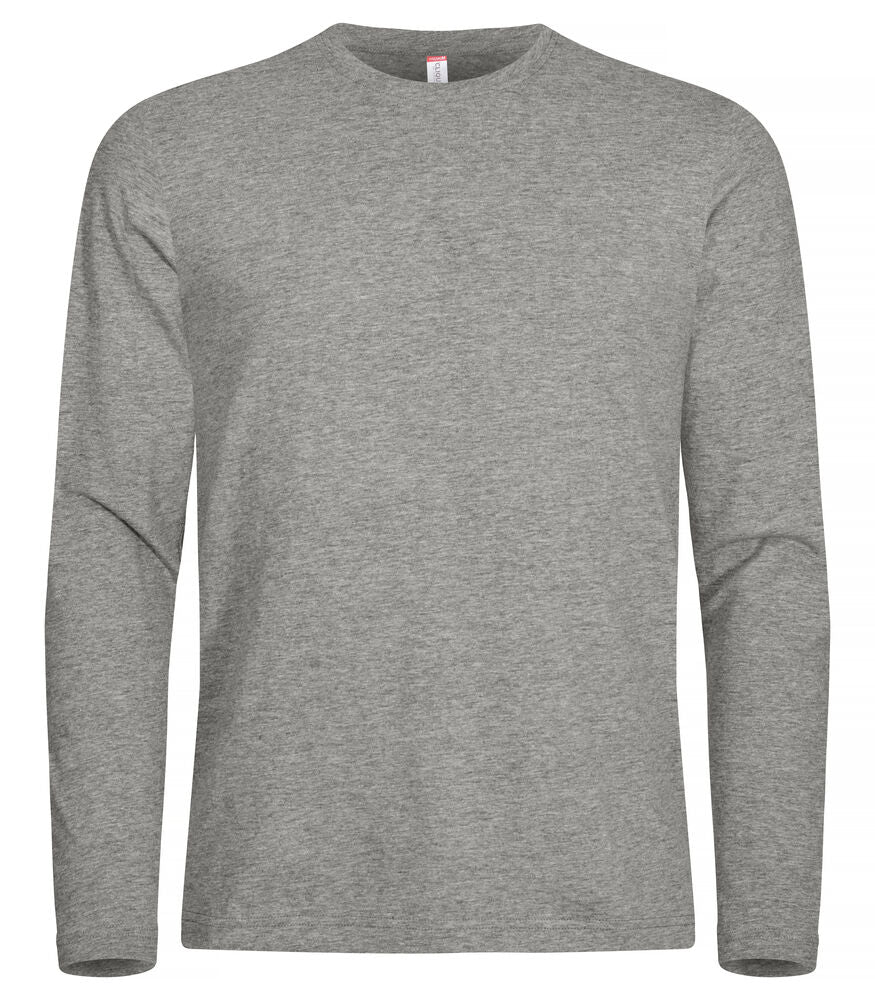 Clique Premium Fashion-T LS Heren grijsmelange