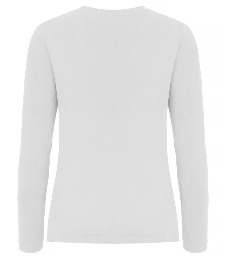 Clique Premium Fashion-T LS Dames wit achterkant