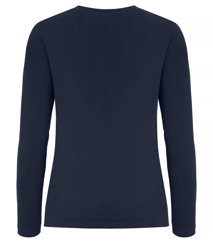 Clique Premium Fashion-T LS Dames dark navy achterkant