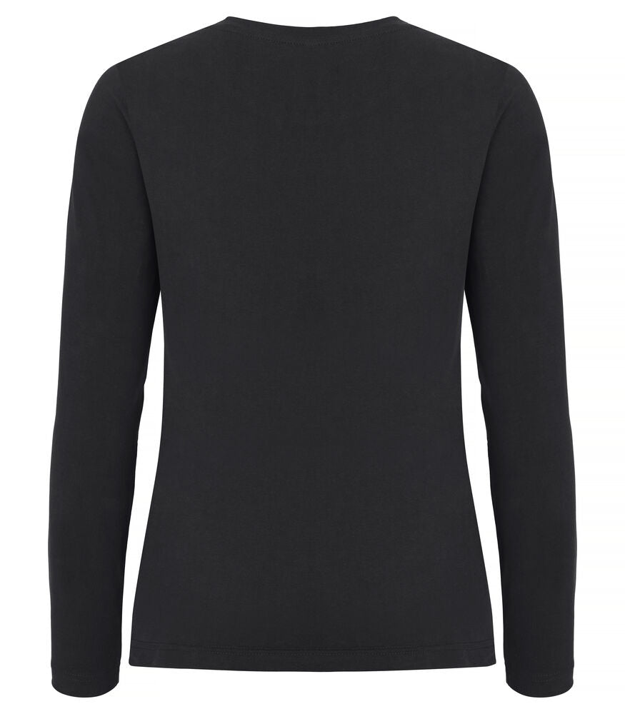 Clique Premium Fashion-T LS Dames zwart achterkant