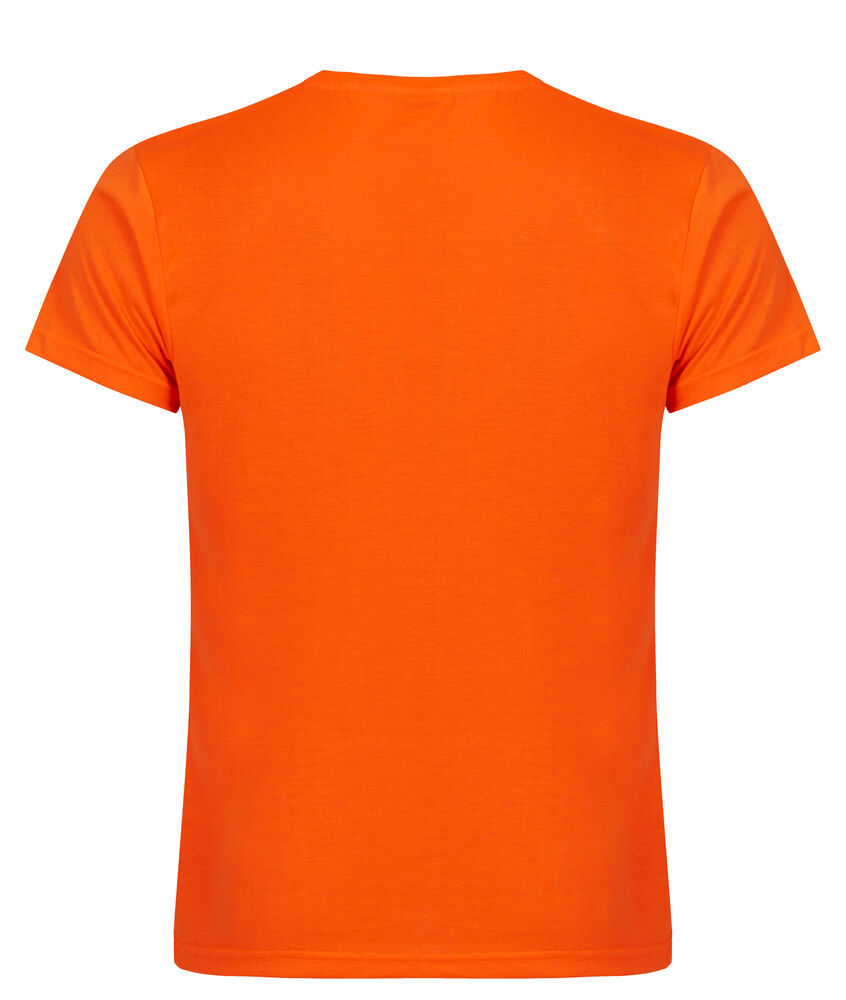 Clique New Classic-T Heren signaaloranje achterkant