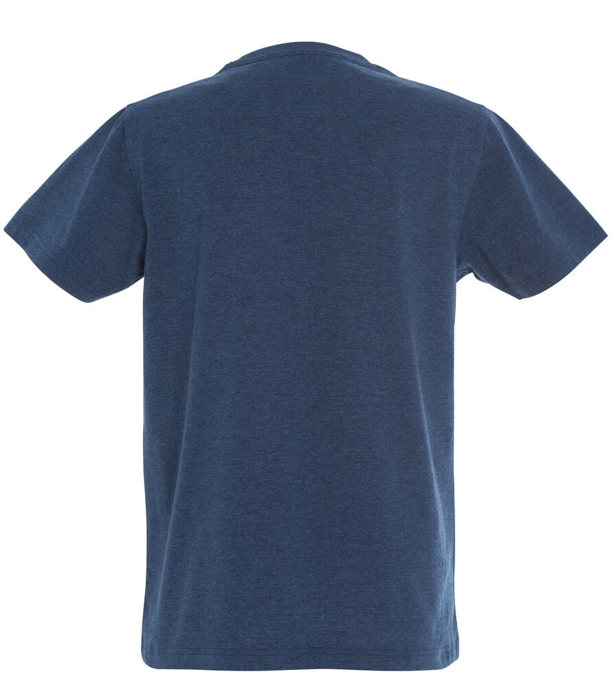 Clique New Classic-T Heren blauwmelange achterkant