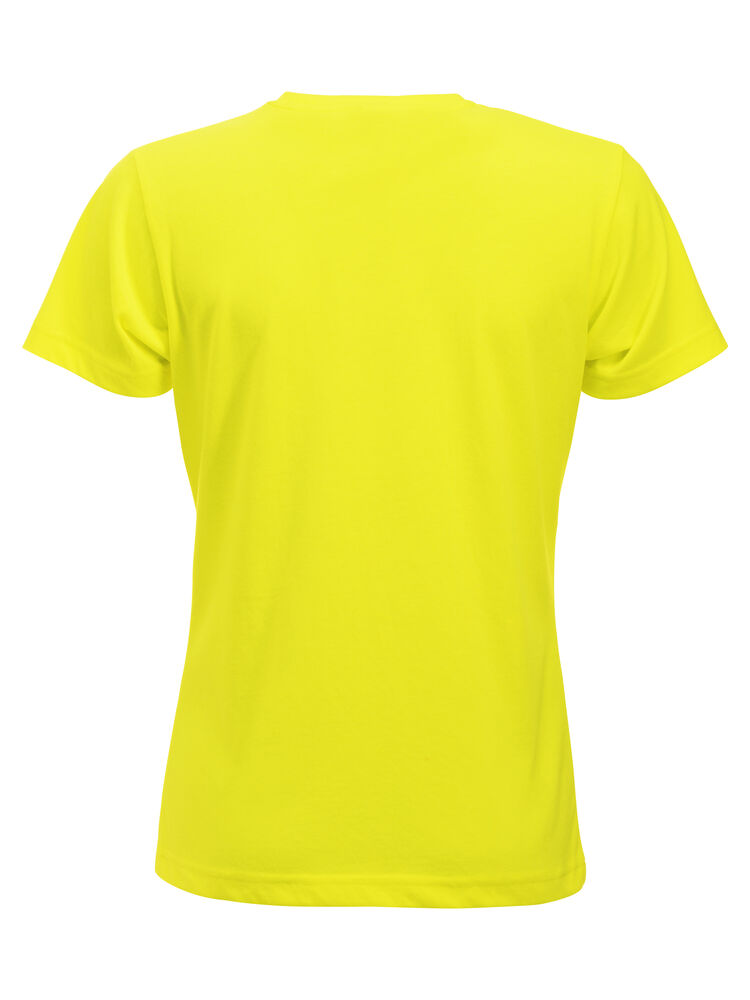 Clique New Classic-T Dames signaalgeel achterkant