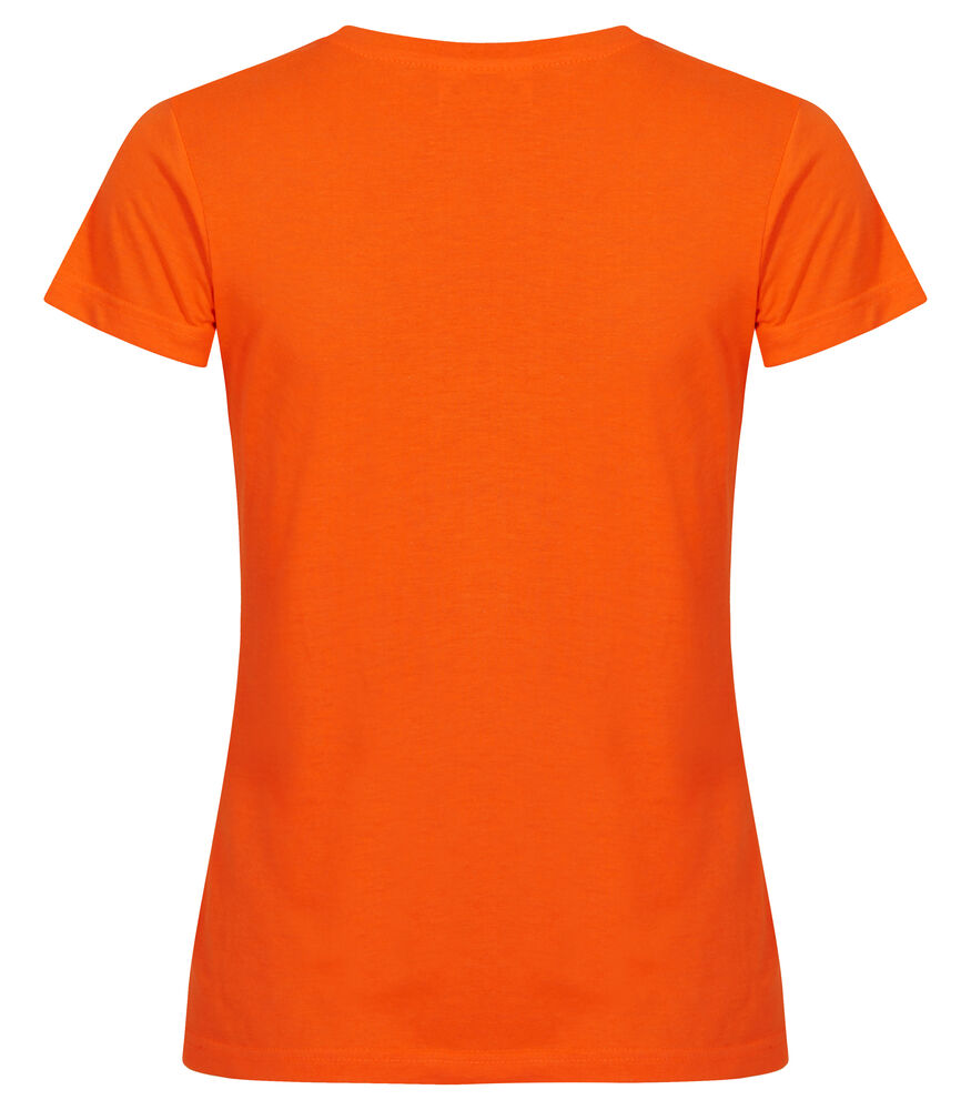 Clique New Classic-T Dames signaaloranje achterkant