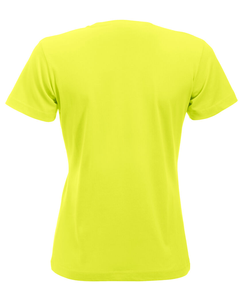 Clique New Classic-T Dames signaalgroen achterkant