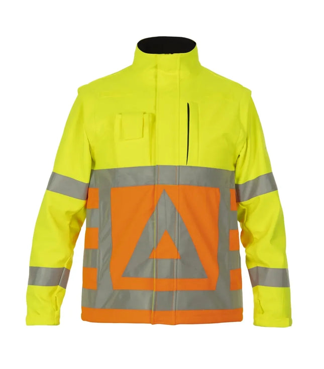 Softshell Terwolde - Fluor Oranje - Fluor Geel