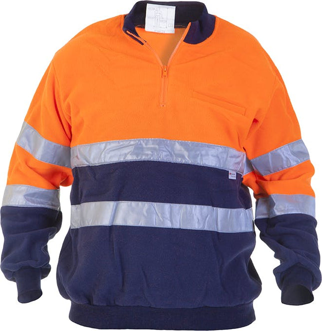 Sweater Texel - Fluor Oranje - Marine