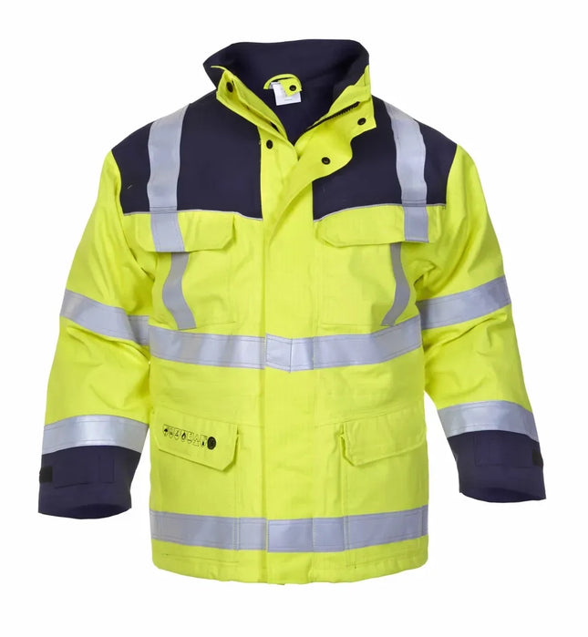 Multinorm Parka Milaan - Fluor Geel - Marine