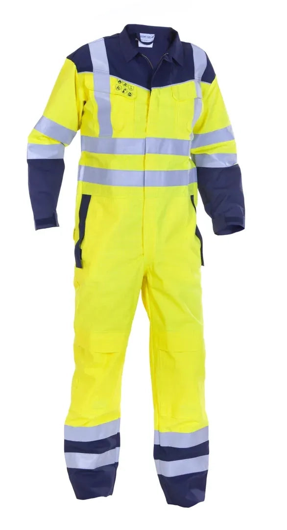 Multinorm Overal Marken - Fluor Geel - Marine