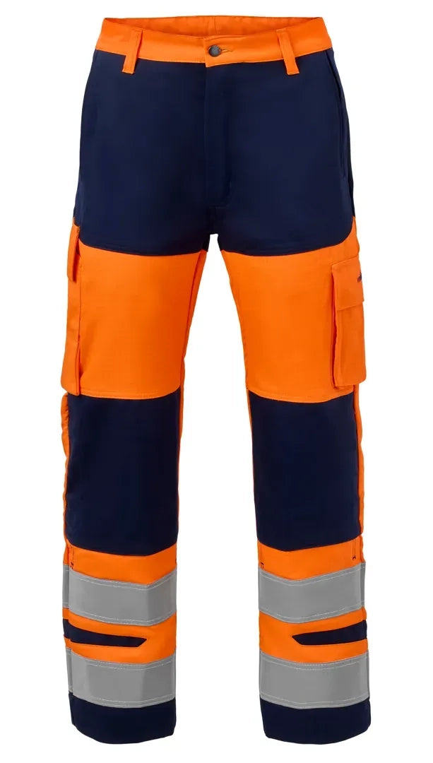 Multinorm Broek Melrose - Fluor Oranje - Marine