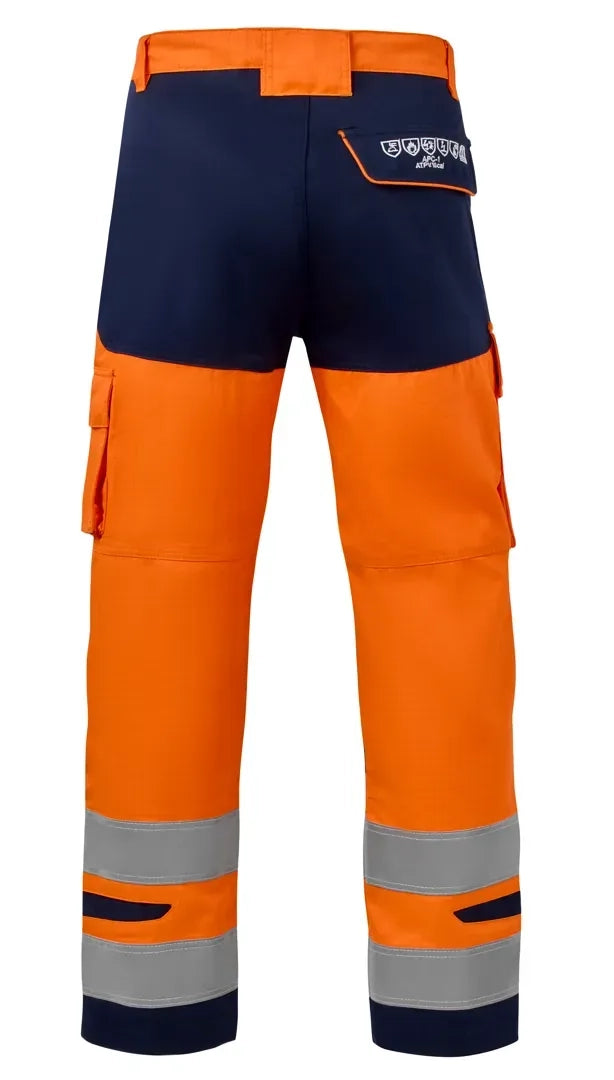 Multinorm Broek Melrose - Fluor Oranje - Marine