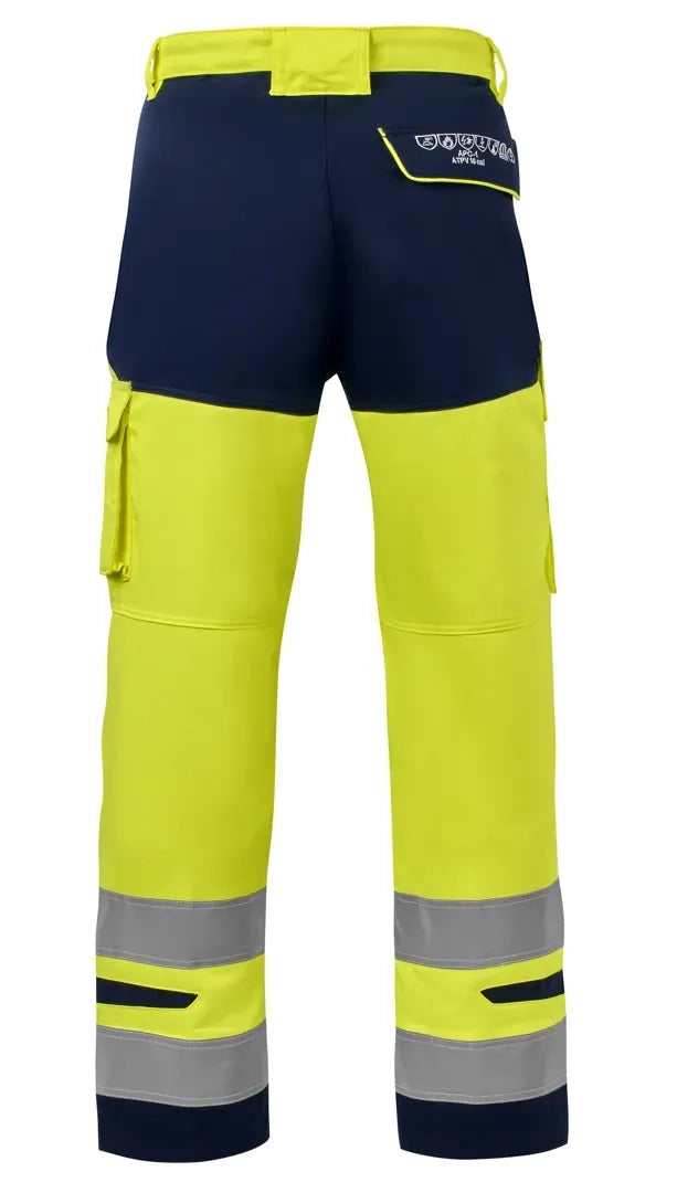 Multinorm Broek Mendoza - Fluor Geel - Marine