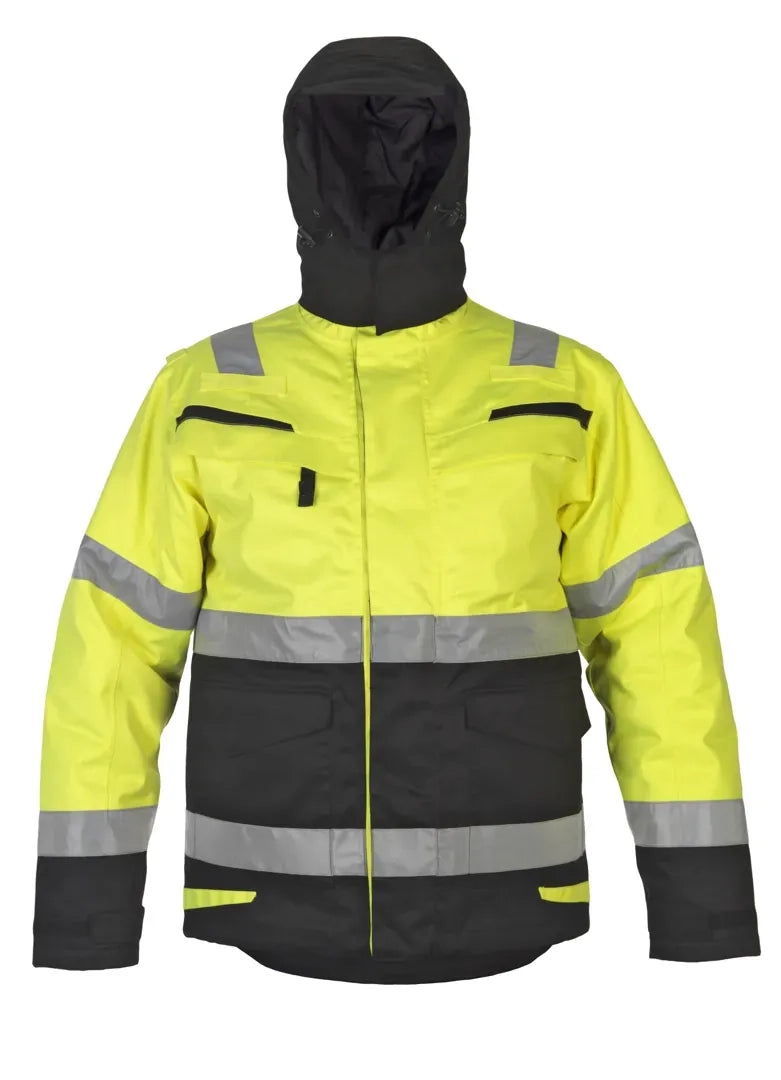 Multinorm Parka Matlock - Fluor Geel - Zwart