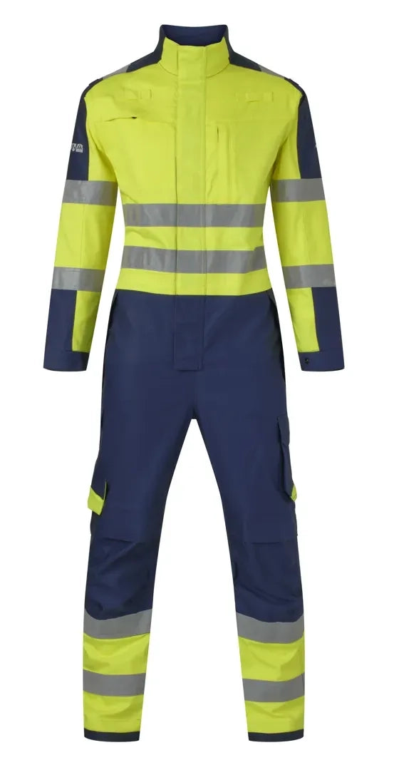 Multinorm Overal Johnson - Marine - Fluor Geel