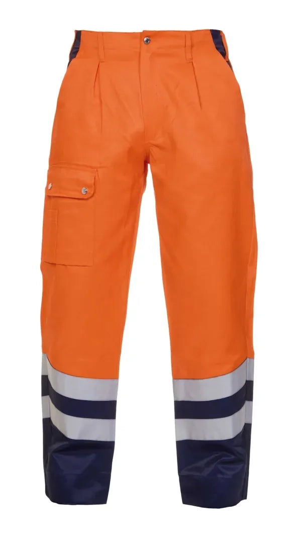 EN 20471 Broek Hamm - Fluor Oranje - Marine