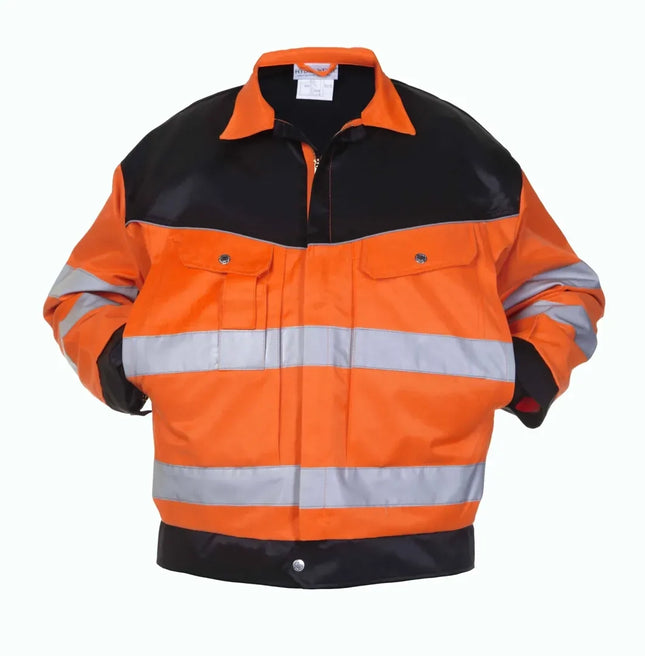 EN 20471 Jacket Hull - Fluor Oranje - Zwart