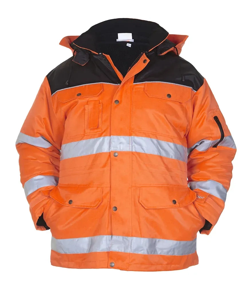 EN 20471 Parka Heerlen - Fluor Oranje - Zwart