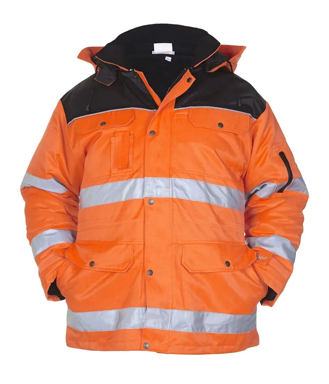 EN 20471 Parka Heerlen - Fluor Oranje - Zwart